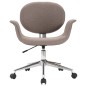 vidaXL Sillas de comedor giratorias 4 unidades tela color gris taupe vidaXL Sillas de comedor giratorias 4 unidades tela color gris taupe