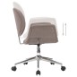 vidaXL Sillas de comedor giratorias 4 unidades tela color gris taupe vidaXL Sillas de comedor giratorias 4 unidades tela color gris taupe