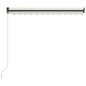 vidaXL Toldo retráctil manual con LED crema 300x250 cm vidaXL Toldo retráctil manual con LED crema 300x250 cm
