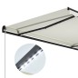 vidaXL Toldo retráctil manual con LED crema 300x250 cm vidaXL Toldo retráctil manual con LED crema 300x250 cm