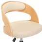 vidaXL Sillas de comedor giratorias 2 uds madera curvada cuero crema vidaXL Sillas de comedor giratorias 2 uds madera curvada cuero crema