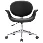 vidaXL Silla de oficina giratoria de cuero sintético negro vidaXL Silla de oficina giratoria de cuero sintético negro