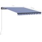 vidaXL Toldo manual retráctil azul y blanco 300x250 cm vidaXL Toldo manual retráctil azul y blanco 300x250 cm