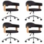 vidaXL Sillas de comedor giratorias 4 unidades cuero sintético negro vidaXL Sillas de comedor giratorias 4 unidades cuero sintético negro