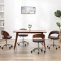 vidaXL Sillas de comedor girartorias 4 uds madera curvada y tela gris vidaXL Sillas de comedor girartorias 4 uds madera curvada y tela gris