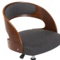vidaXL Sillas de comedor girartorias 4 uds madera curvada y tela gris vidaXL Sillas de comedor girartorias 4 uds madera curvada y tela gris