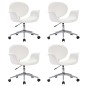 vidaXL Sillas de comedor giratorias 4 unidades cuero sintético blanco vidaXL Sillas de comedor giratorias 4 unidades cuero sintético blanco