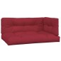 vidaXL Cojines para palets 3 unidades tela rojo tinto