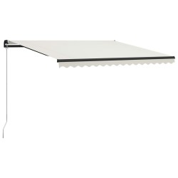 vidaXL Toldo manual retráctil color crema 400x300 cm