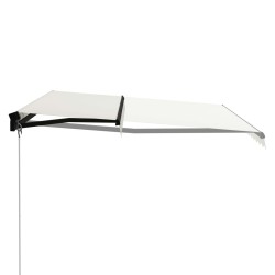 vidaXL Toldo manual retráctil color crema 400x300 cm