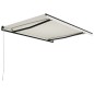 vidaXL Toldo manual retráctil color crema 400x300 cm vidaXL Toldo manual retráctil color crema 400x300 cm