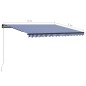 vidaXL Toldo manual retráctil azul y blanco 400x300 cm vidaXL Toldo manual retráctil azul y blanco 400x300 cm