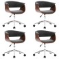 vidaXL Sillas de comedor giratorias 4 uds tela gris vidaXL Sillas de comedor giratorias 4 uds tela gris