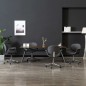 vidaXL Sillas de comedor giratorias 4 unidades tela gris vidaXL Sillas de comedor giratorias 4 unidades tela gris
