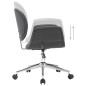 vidaXL Sillas de comedor giratorias 4 unidades tela gris vidaXL Sillas de comedor giratorias 4 unidades tela gris