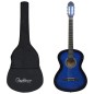 vidaXL Guitarra clásica para principiantes con funda azul 4/4 39" vidaXL Guitarra clásica para principiantes con funda azul 4/4 39"