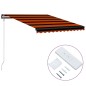 vidaXL Toldo retráctil automático naranja y marrón 350x250 cm vidaXL Toldo retráctil automático naranja y marrón 350x250 cm