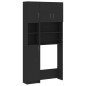 vidaXL Mueble para lavadora madera de ingeniería negro vidaXL Mueble para lavadora madera de ingeniería negro