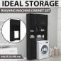 vidaXL Mueble para lavadora madera de ingeniería negro vidaXL Mueble para lavadora madera de ingeniería negro