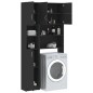 vidaXL Mueble para lavadora madera de ingeniería negro vidaXL Mueble para lavadora madera de ingeniería negro