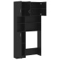 vidaXL Mueble para lavadora madera de ingeniería negro vidaXL Mueble para lavadora madera de ingeniería negro