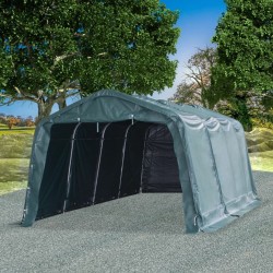 vidaXL Carpa para ganado desmontable PVC verde oscuro 550g/m² 3,3x6,4m