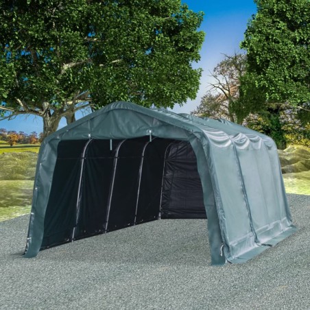 vidaXL Carpa para ganado desmontable PVC verde oscuro 550g/m² 3,3x6,4m