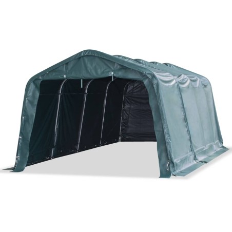 vidaXL Carpa para ganado desmontable PVC verde oscuro 550g/m² 3,3x6,4m