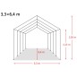 vidaXL Carpa para ganado desmontable PVC verde oscuro 550g/m² 3,3x6,4m