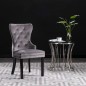 vidaXL Sillas de comedor 6 unidades terciopelo gris vidaXL Sillas de comedor 6 unidades terciopelo gris