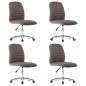 vidaXL Silla de comedor 4 unidades de tela gris taupe vidaXL Silla de comedor 4 unidades de tela gris taupe