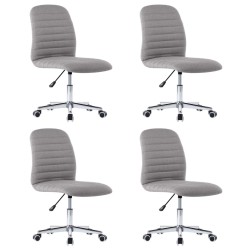 vidaXL Sillas de comedor 4 unidades tela gris claro