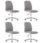 vidaXL Sillas de comedor 4 unidades tela gris claro vidaXL Sillas de comedor 4 unidades tela gris claro