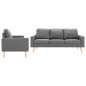 vidaXL Conjunto de sofás de 2 piezas tela gris claro vidaXL Conjunto de sofás de 2 piezas tela gris claro