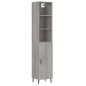 vidaXL Aparador alto madera contrachapada gris Sonoma 34,5x34x180 cm vidaXL Aparador alto madera contrachapada gris Sonoma 34,5x34x180 cm