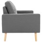 vidaXL Conjunto de sofás de 2 piezas tela gris claro vidaXL Conjunto de sofás de 2 piezas tela gris claro