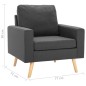 vidaXL Juego de sofás de 2 piezas de tela gris oscuro vidaXL Juego de sofás de 2 piezas de tela gris oscuro