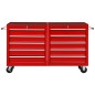 vidaXL Carro para herramientas con 10 cajones acero rojo vidaXL Carro para herramientas con 10 cajones acero rojo