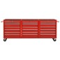 vidaXL Carro para herramientas con 21 cajones acero rojo vidaXL Carro para herramientas con 21 cajones acero rojo