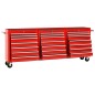 vidaXL Carro para herramientas con 21 cajones acero rojo vidaXL Carro para herramientas con 21 cajones acero rojo