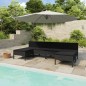 vidaXL Set de muebles de jardín 6 pzas y cojines ratán sintético negro vidaXL Set de muebles de jardín 6 pzas y cojines ratán sintético negro