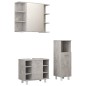 vidaXL Conjunto de muebles de baño 3 piezas aglomerado gris hormigón vidaXL Conjunto de muebles de baño 3 piezas aglomerado gris hormigón
