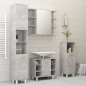 vidaXL Conjunto de muebles de baño 3 piezas aglomerado gris hormigón vidaXL Conjunto de muebles de baño 3 piezas aglomerado gris hormigón