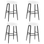 vidaXL Mesa alta y taburetes de bar 5 piezas negro y blanco