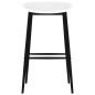 vidaXL Mesa alta y taburetes de bar 5 piezas negro y blanco