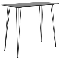 vidaXL Mesa alta y taburetes de bar 7 piezas negro