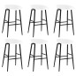 vidaXL Mesa alta y taburetes de bar 7 piezas negro y blanco vidaXL Mesa alta y taburetes de bar 7 piezas negro y blanco