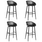 vidaXL Mesa alta y taburetes de bar 5 piezas blanco y negro vidaXL Mesa alta y taburetes de bar 5 piezas blanco y negro