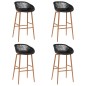 vidaXL Mesa alta y taburetes de bar 5 piezas blanco y negro vidaXL Mesa alta y taburetes de bar 5 piezas blanco y negro