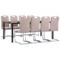 vidaXL Juego de comedor 9 piezas cuero sintético color capuchino vidaXL Juego de comedor 9 piezas cuero sintético color capuchino